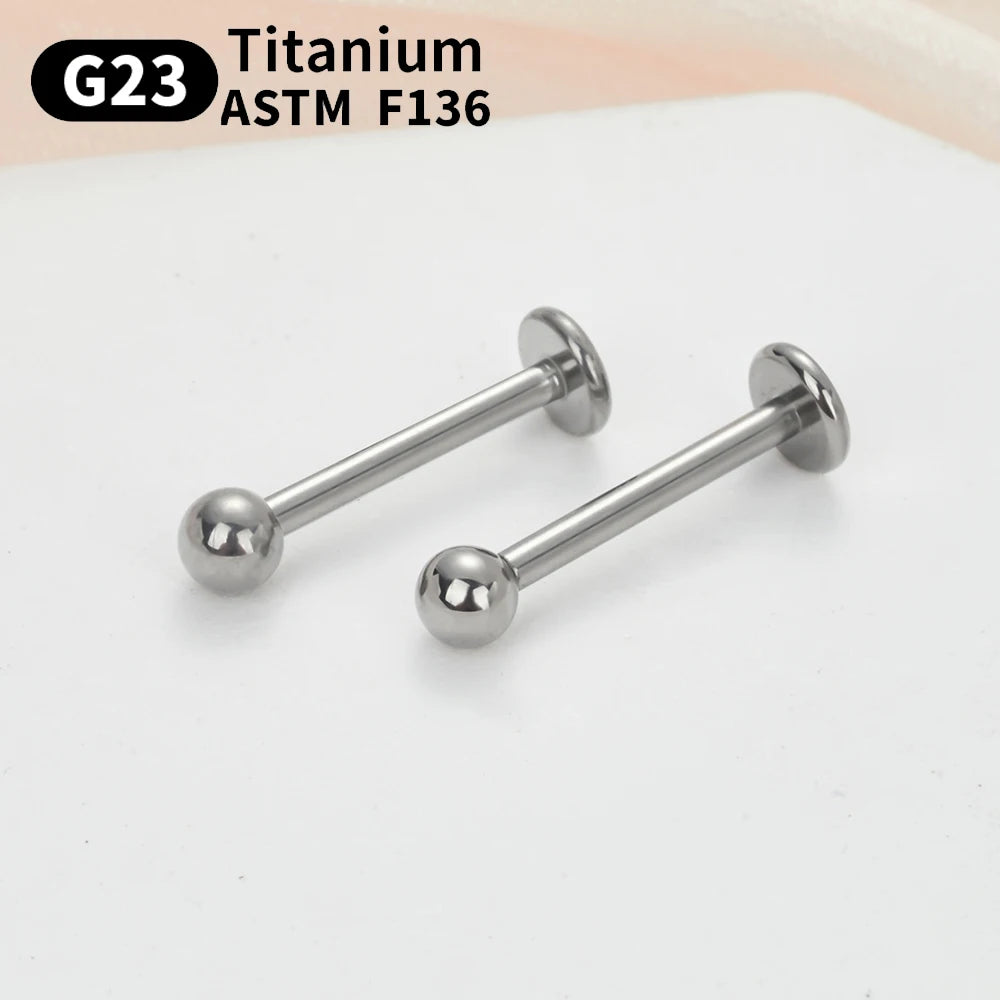 Wholesale 10PCS Eyebrow Piercing Jewelry Labret Lip Stud G23 Titanium Septum Piercing Nose Ring C rod Body Jewelry For Women