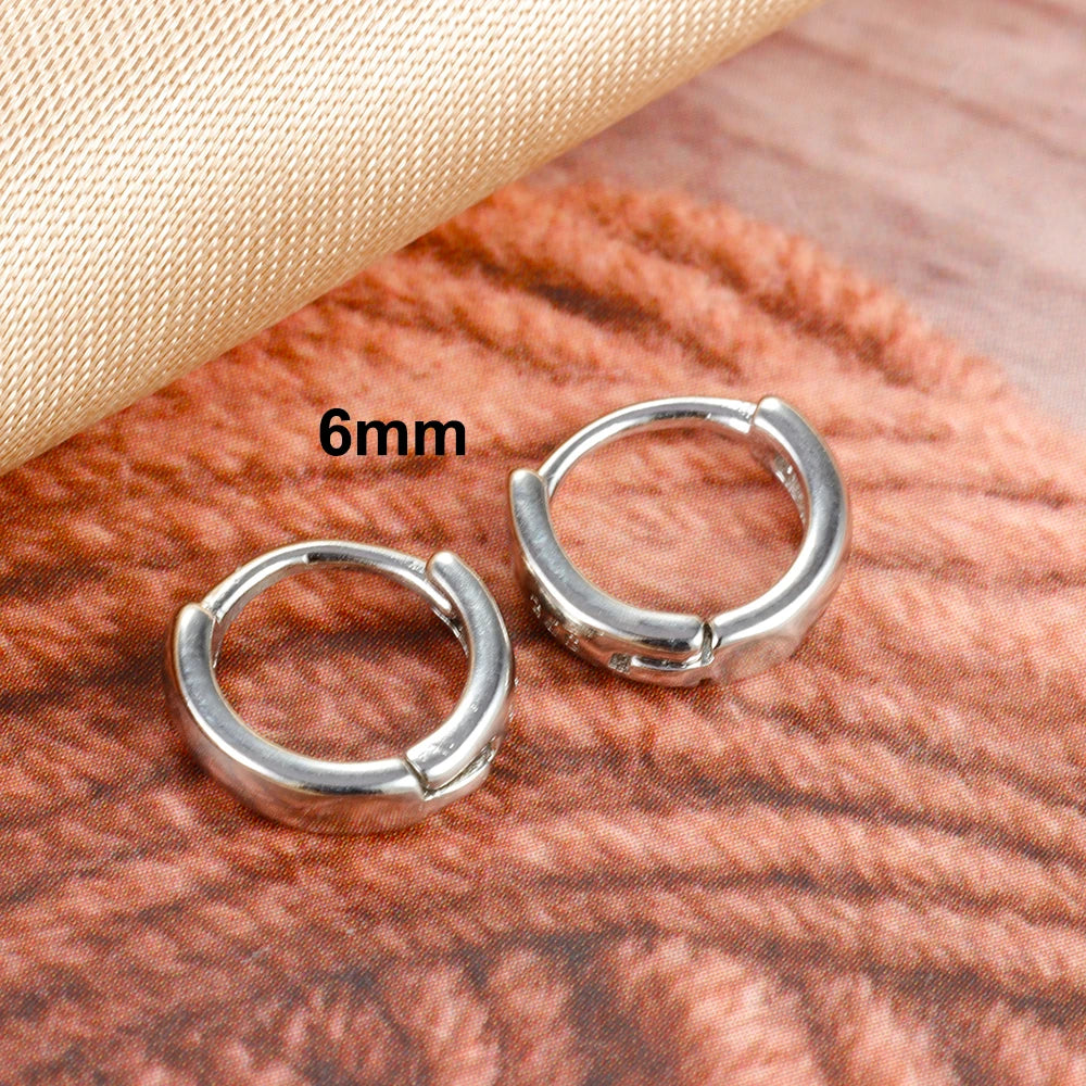 New Fashion Stainless Steel Flower Small Hoop Earrings Women Korean Crystal Zirconia Cartilage Earrings Piercing Jewelry
