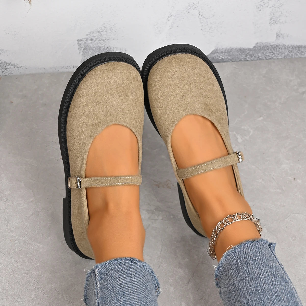 Flat Shoes for Women Comfortable Shoes Women  Walking Outwear Women Fashionable Casual Shoe Mary Jane elegant luxury
