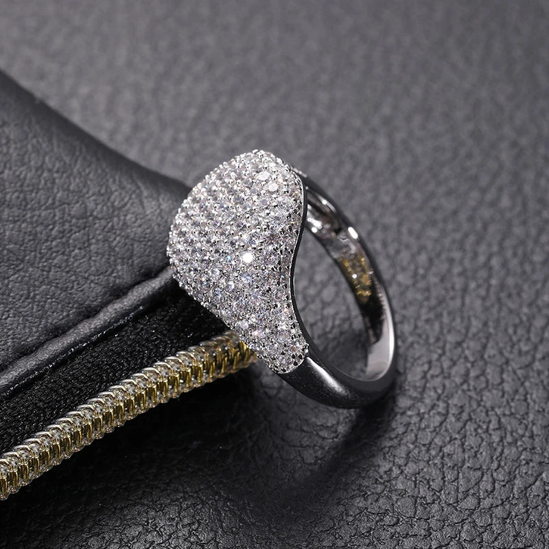 TUHE Classic Women Ring VVS1 D Color Moissanite Ring For Men Hip Hop Jewelry With Gra Certificate Pass Diamond Tester