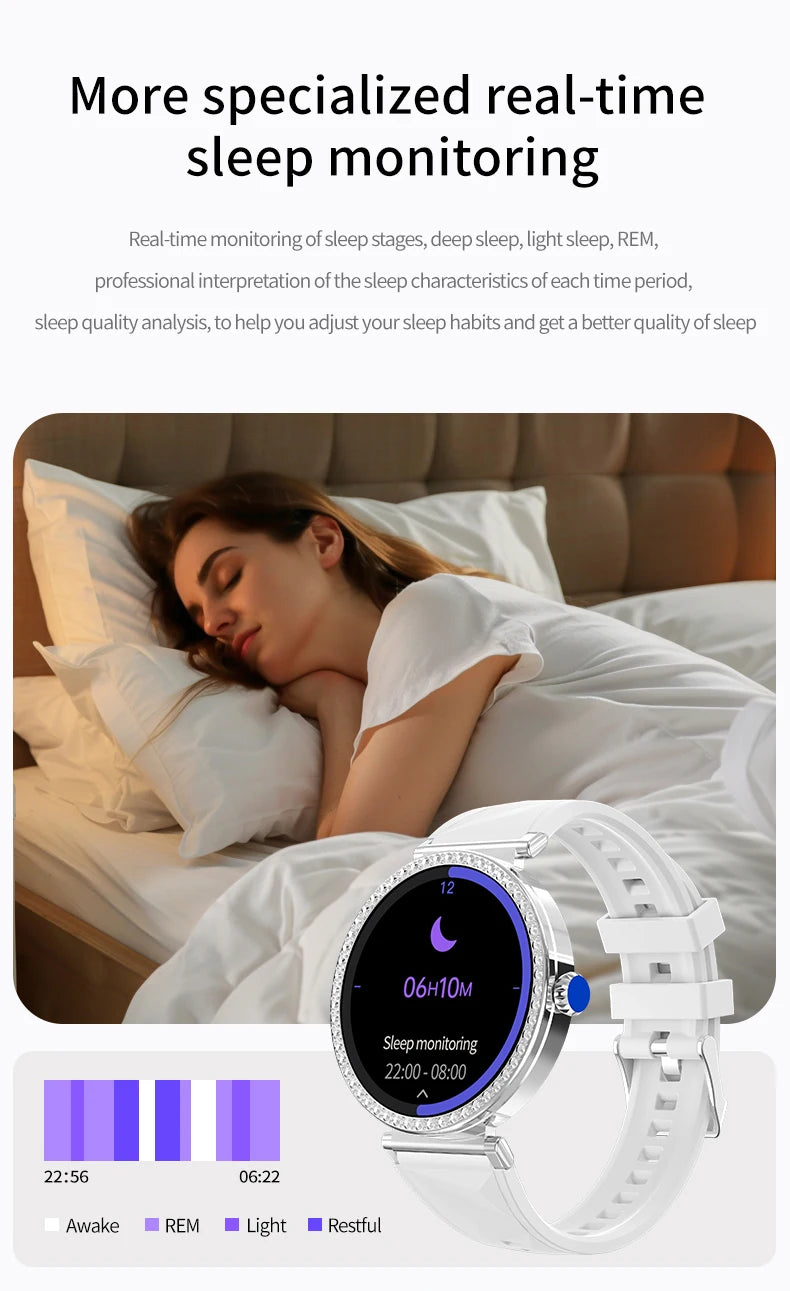 IYTSFY Smartwatch Luxury Fashion Female Physiological Reminder Bluetooth Music Women's Fashion Smart Watch Holiday Gift