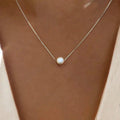 925 Sterling Silver Fashion Luxury White 6MM 8MM 10MM Mother of Pearl Pendant Necklace for Women Wedding Jewelry Accessories