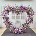 200CM Wholesale Artificial Silk Flower Red White Arched Heart Shaped Wedding Arched Rose Heart Shaped Arched Flower Background