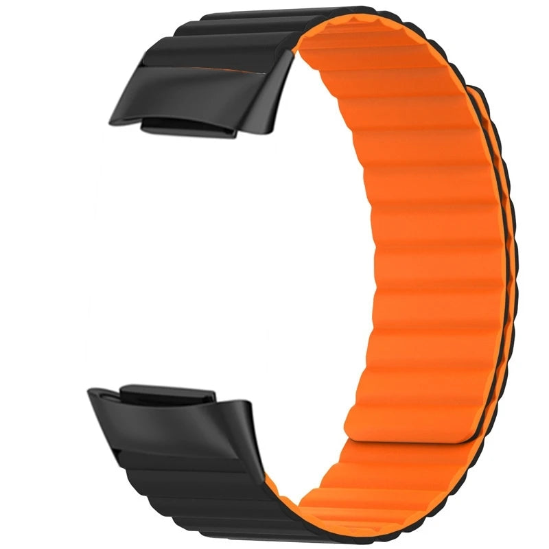Wrist Strap For Fitbit charge 6 5 Magnetic Silicone Smart Watch Strap Wristband For Fit Bit Charge6 5 Belt Bracelet Accessories