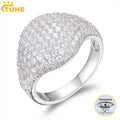 TUHE Classic Women Ring VVS1 D Color Moissanite Ring For Men Hip Hop Jewelry With Gra Certificate Pass Diamond Tester