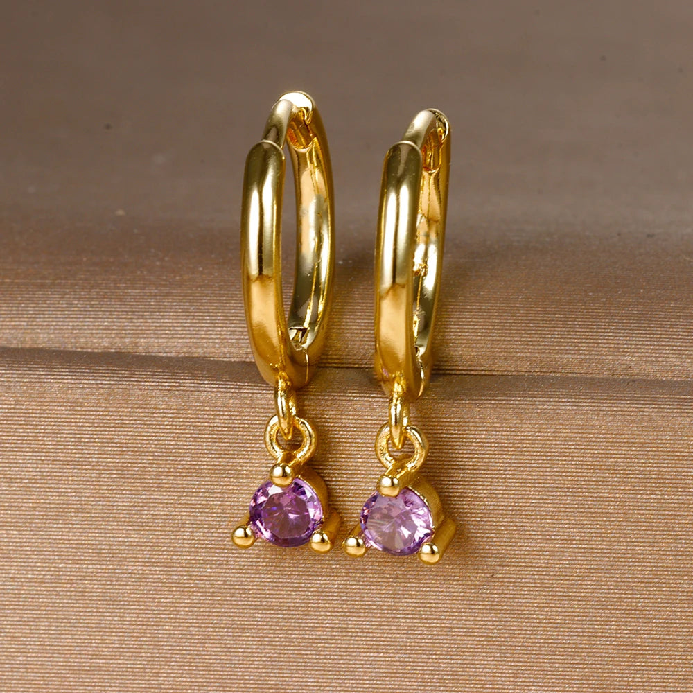 New Fashion Stainless Steel Flower Small Hoop Earrings Women Korean Crystal Zirconia Cartilage Earrings Piercing Jewelry