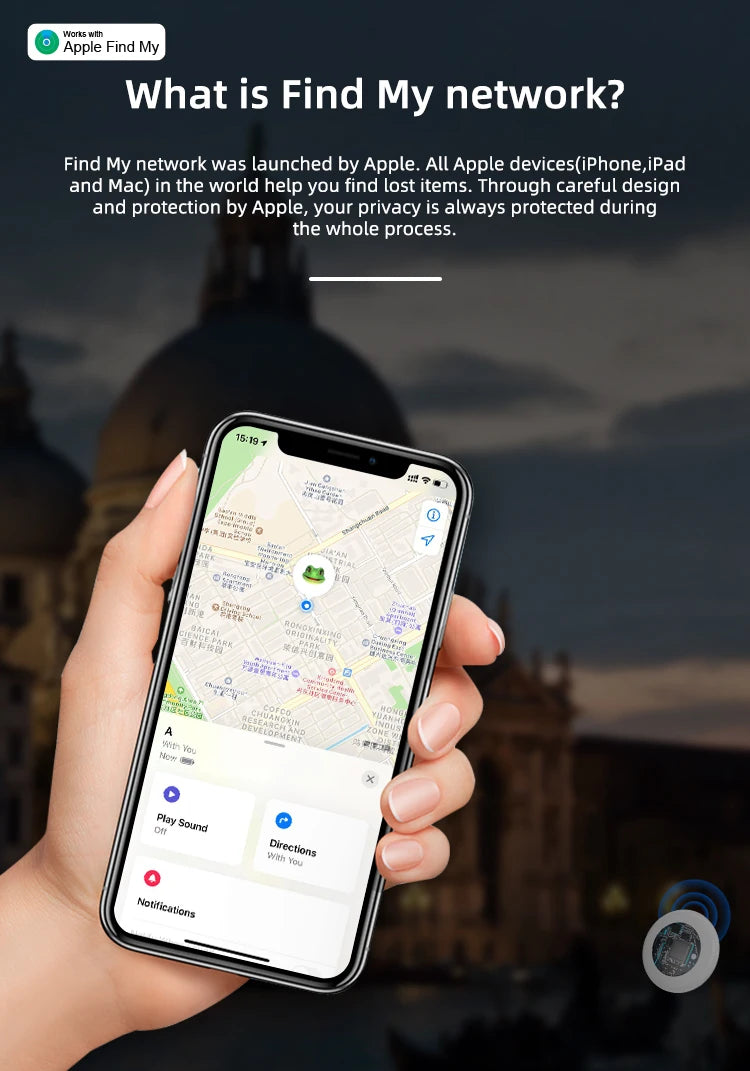 Timethinker Smart Bluetooth GPS Tracker Airtag Work with Apple Find My APP I Tag Anti Lost Locator Pet Finder Air Tags For IOS