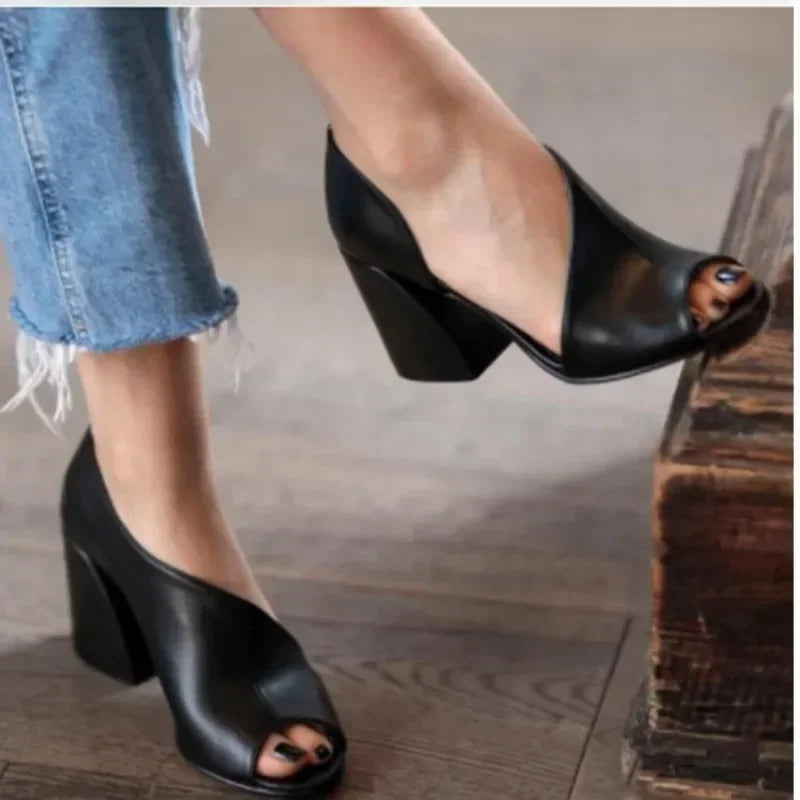 2025 New Fashion Women Sandals Open Toe Sandals Woman Sexy Ladies Casual High Heel Elegant Female Footwear Zapatillas Mujer