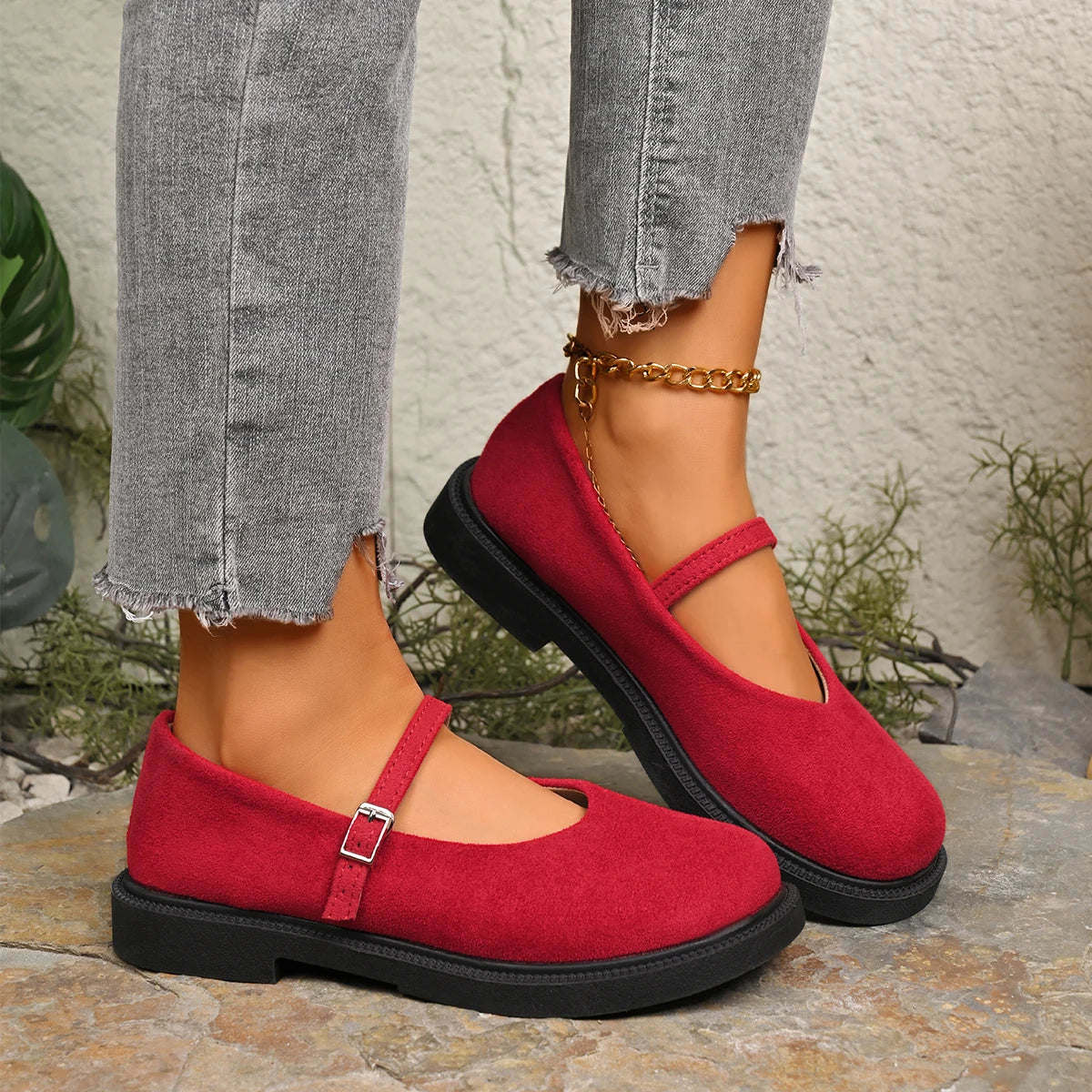 Flat Shoes for Women Comfortable Shoes Women  Walking Outwear Women Fashionable Casual Shoe Mary Jane elegant luxury