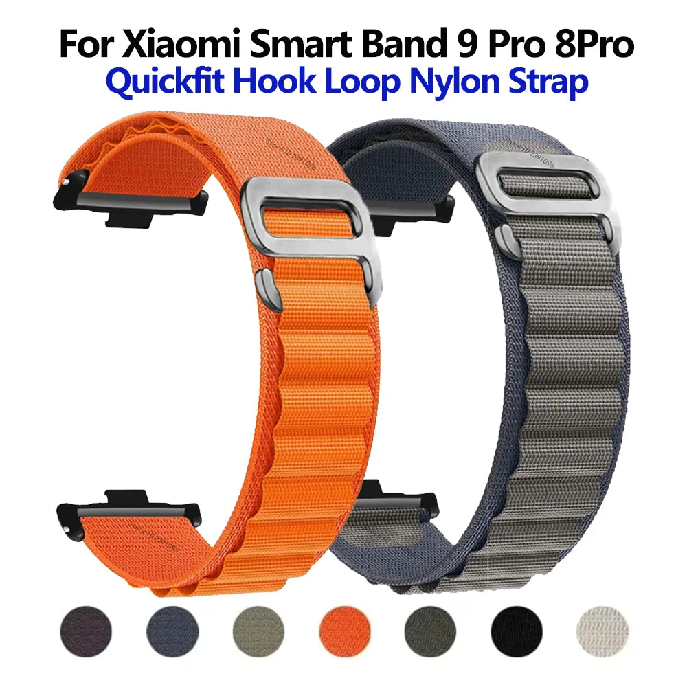 Nylon Loop Strap For Xiaomi Mi Band 9 Pro/8 Pro band Smart watch Sport Bracelet For Redmi Watch 6 5 4 Accessories Watchband