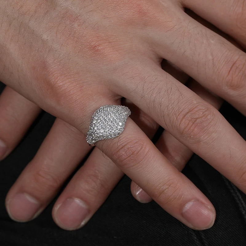 TUHE Classic Women Ring VVS1 D Color Moissanite Ring For Men Hip Hop Jewelry With Gra Certificate Pass Diamond Tester