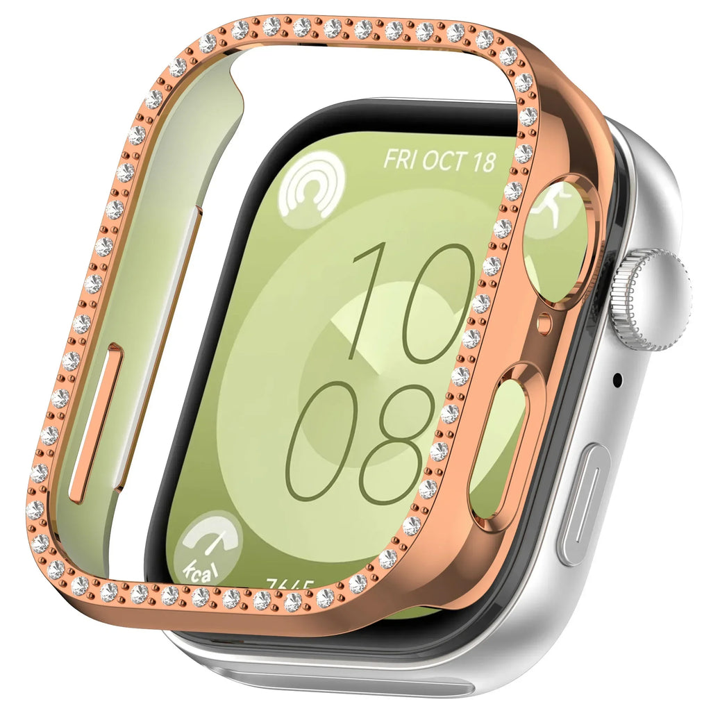 New PC Diamond Protective Case Shell Smart Watch Diamond Bumper Accessories Anti-Scratch Screen Protector for Huawei Watch Fit 3