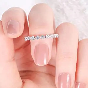 Trumium 100% 925 Sterling Silve Ring Simple Zircon Stackable Round CZ Finger Rings For Women Party Wedding  Fine Jewelry