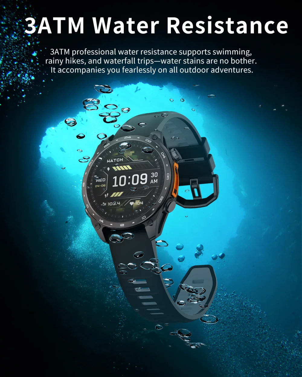 Men Sports GPS Outdoor Smart Watch App Download 4GB Memory Offline Map Waterproof MP3 MP4 LED Lighting Blue Tooth Smartwatch