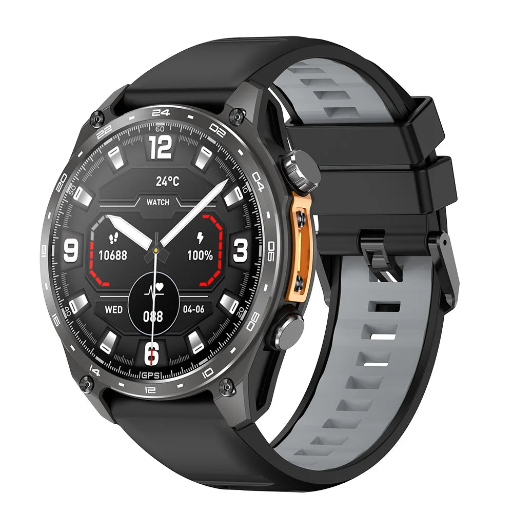 Men Sports GPS Outdoor Smart Watch App Download 4GB Memory Offline Map Waterproof MP3 MP4 LED Lighting Blue Tooth Smartwatch