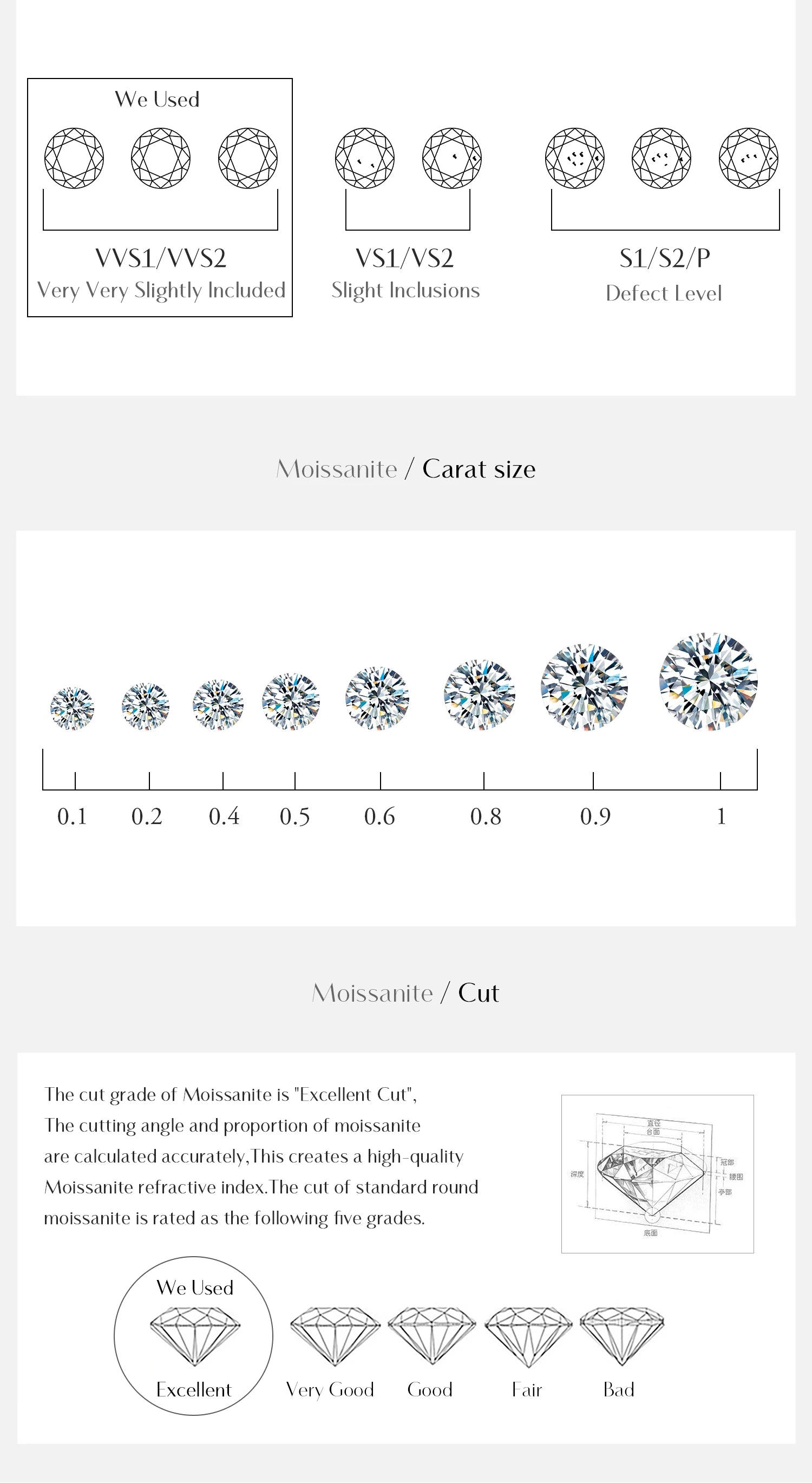 MODIAN D VVS1 Round Moissanite Tennis Bracelet 3mm/4mm/5mm 925 Sterling Silver Tennis Stackable Bracelets for Women Men Jewelry
