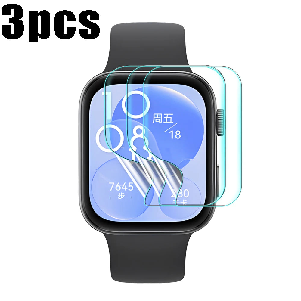 Full Screen Protectors for Huawei Watch Fit 4/3/2 4Pro TPU Soft Hydrogel Film Smart Watch Protective Films for Huawei Fit 4 Pro