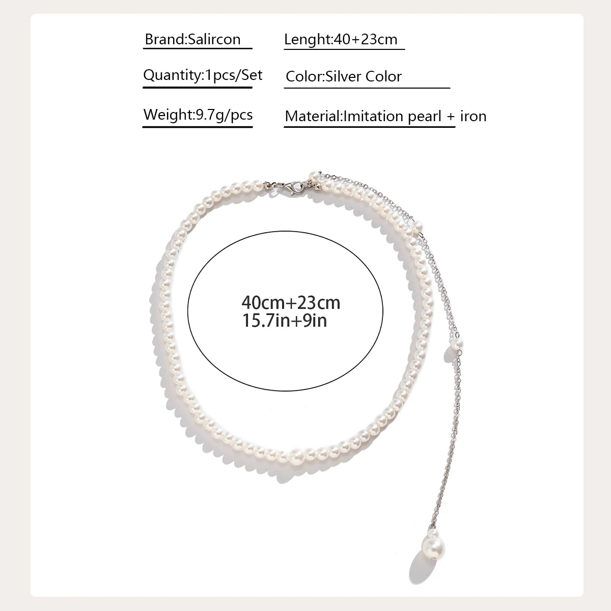 Vintage Elegant Simulated Pearls Clavicle Choker Necklace Women Long Chain Tassel Pendant Wedding Jewelry Bikini Chest Chain