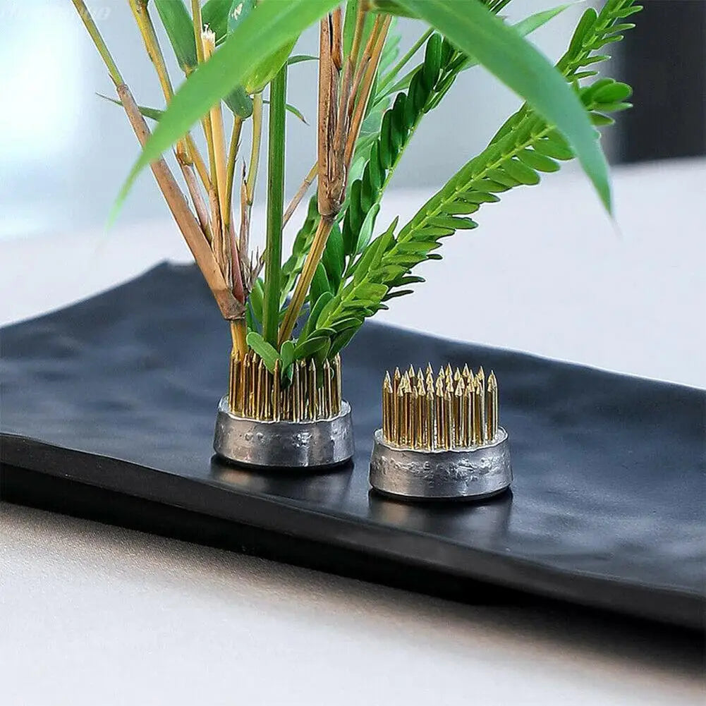 Round For Flower Base Holder Spiky Frog Fixed Tool Floral Arrange Small Gold Pin Flower Frog Arranging Holder