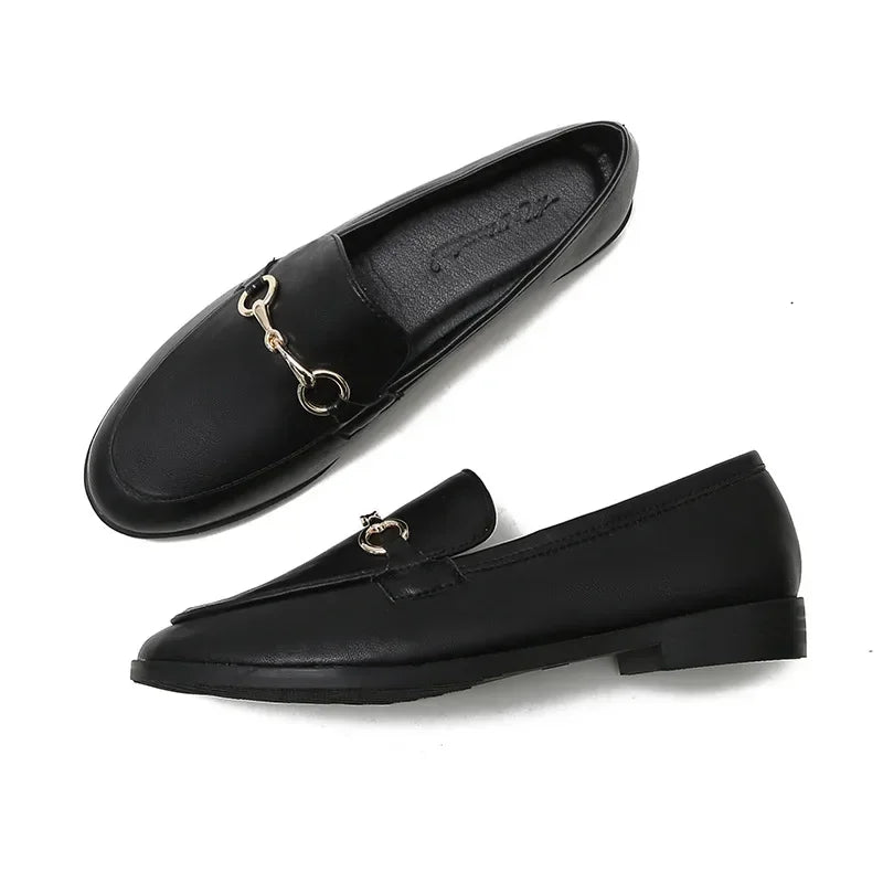 Womens Shoes Flats Loafers Ladies Leather Brand Sneakers Women Designer Flat Ladies Shoes Woman Luxury Female Shoes for Women
