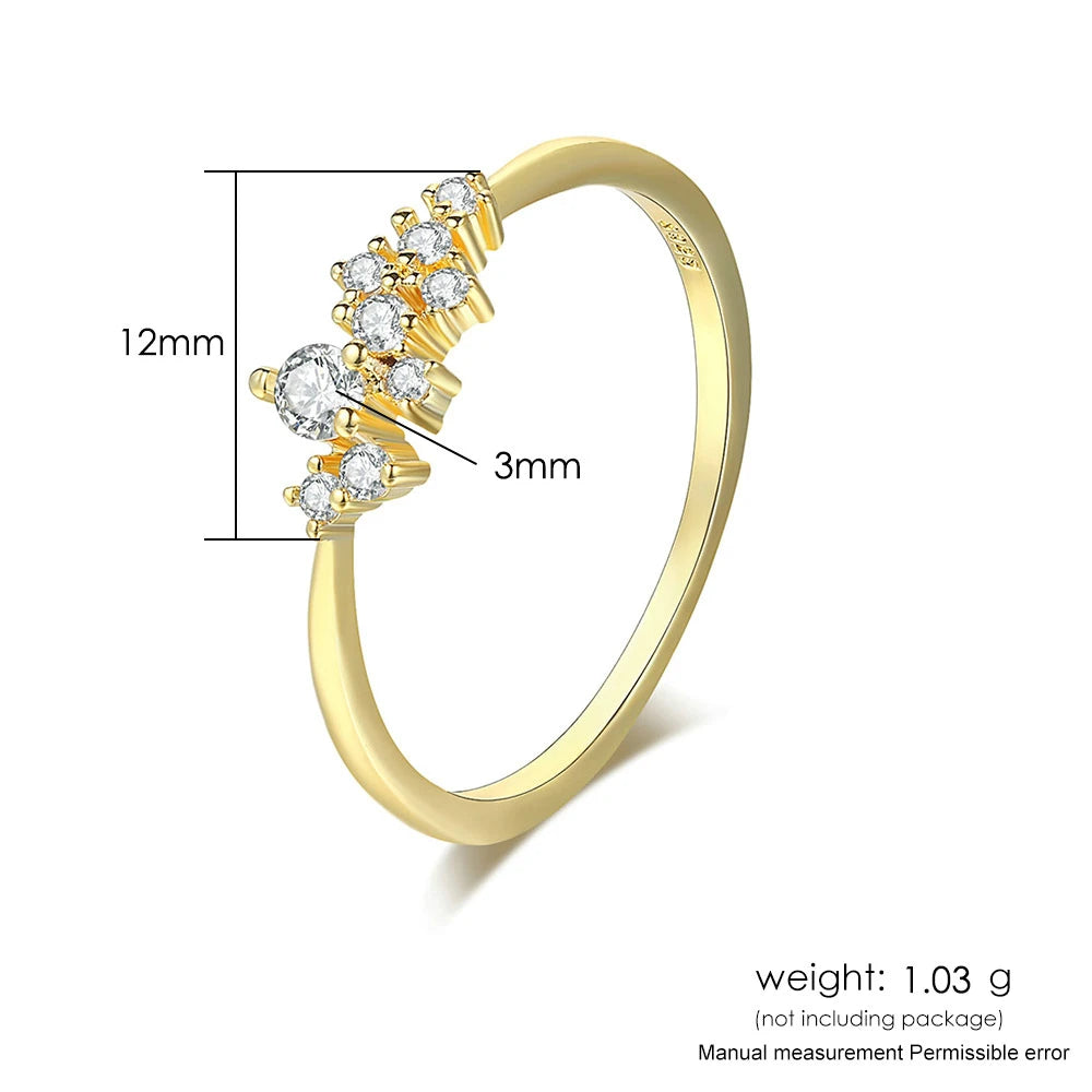 ZHOUYANG Dainty Ring For Women Lady Mini Cubic Zirconia Finger Ring Light Gold Color / Silver Color Fashion Jewelry KCR088
