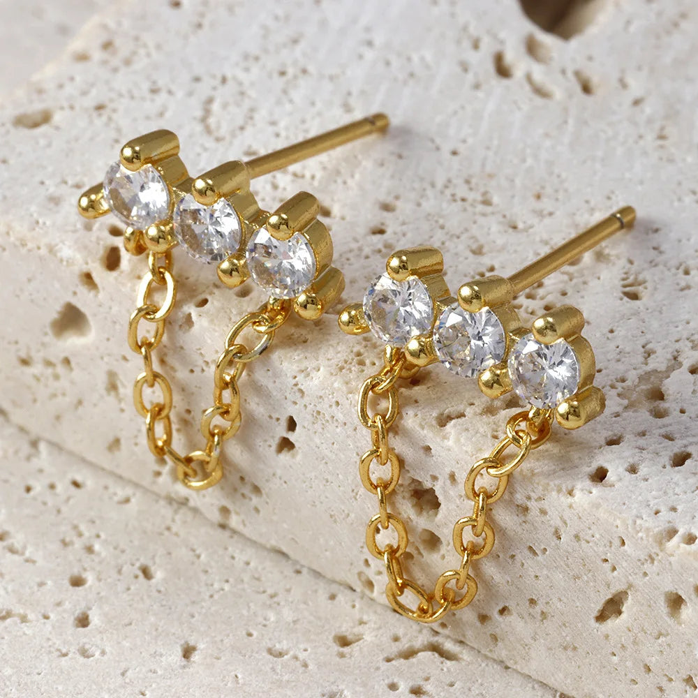 New Fashion Stainless Steel Flower Small Hoop Earrings Women Korean Crystal Zirconia Cartilage Earrings Piercing Jewelry