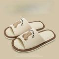 Home Linen Slippers Women's Four Season Sweat Absorbing Cotton Linen Cloth Slippers Cute and Casual PVC Toe Slippers Sandals