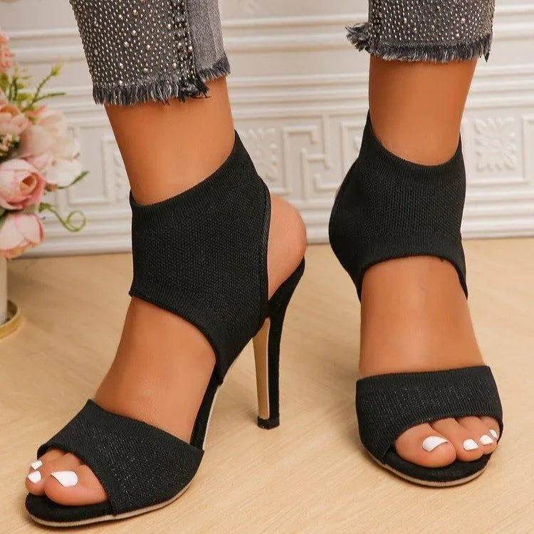 Women Sandals Summer Luxury Designer High Heels Sandals Sexy Fashion Breathable High Heels Shoes for Women Sandalias De Mujer