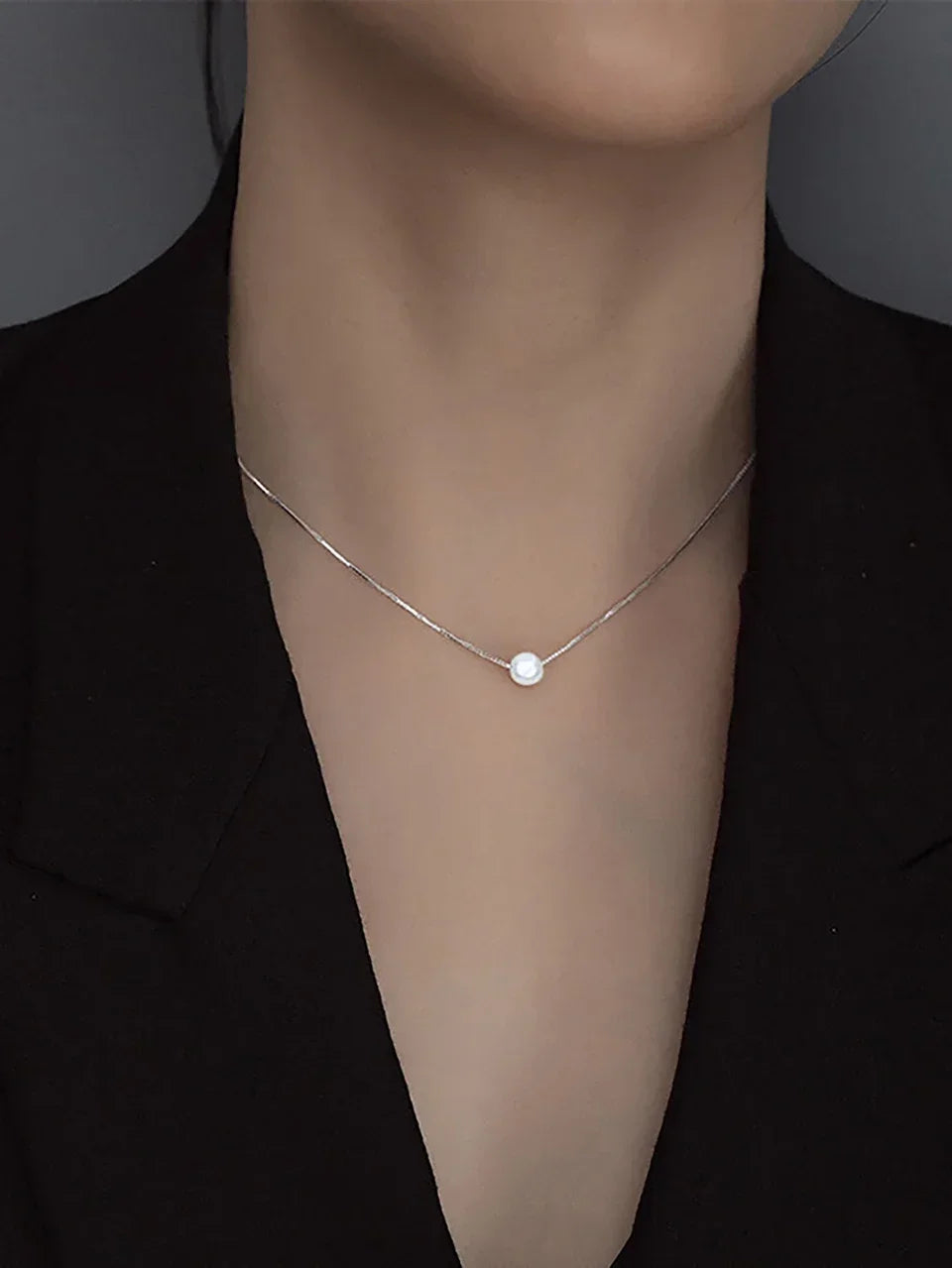 925 Sterling Silver Fashion Luxury White 6MM 8MM 10MM Mother of Pearl Pendant Necklace for Women Wedding Jewelry Accessories