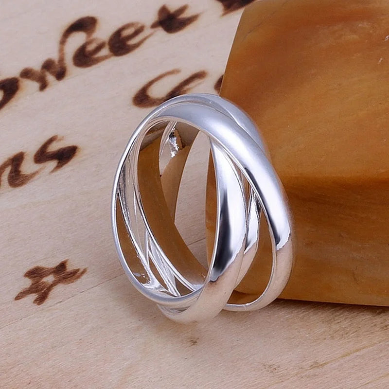 Cute  Women Lady Wedding Beautiful Charm Fashion Women 925 Sterling Silver Rings Jewelry Cute Lover Gift