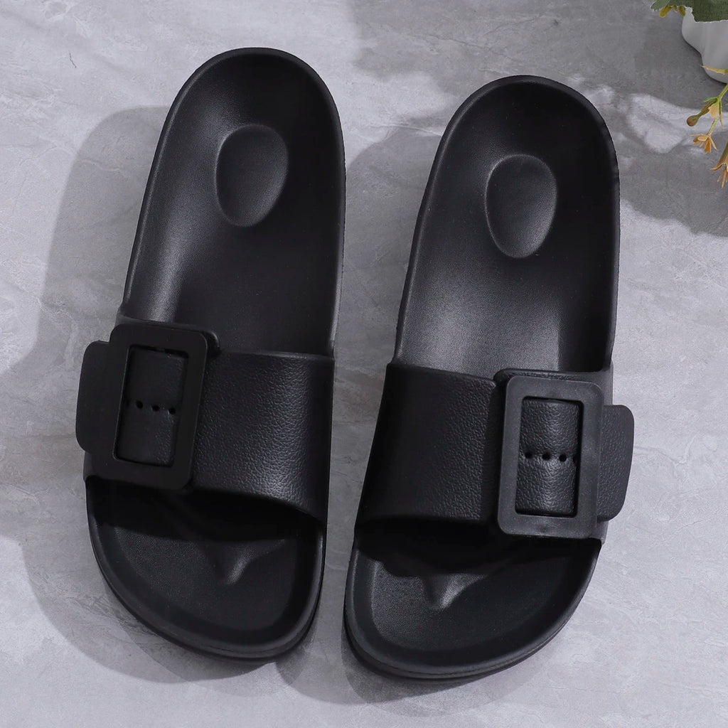 Summer Women Slippers Lightweight Buckle Thick Sole Slip-On Platform Sandals ladys Soft EVA Outdoor Beach Shoes