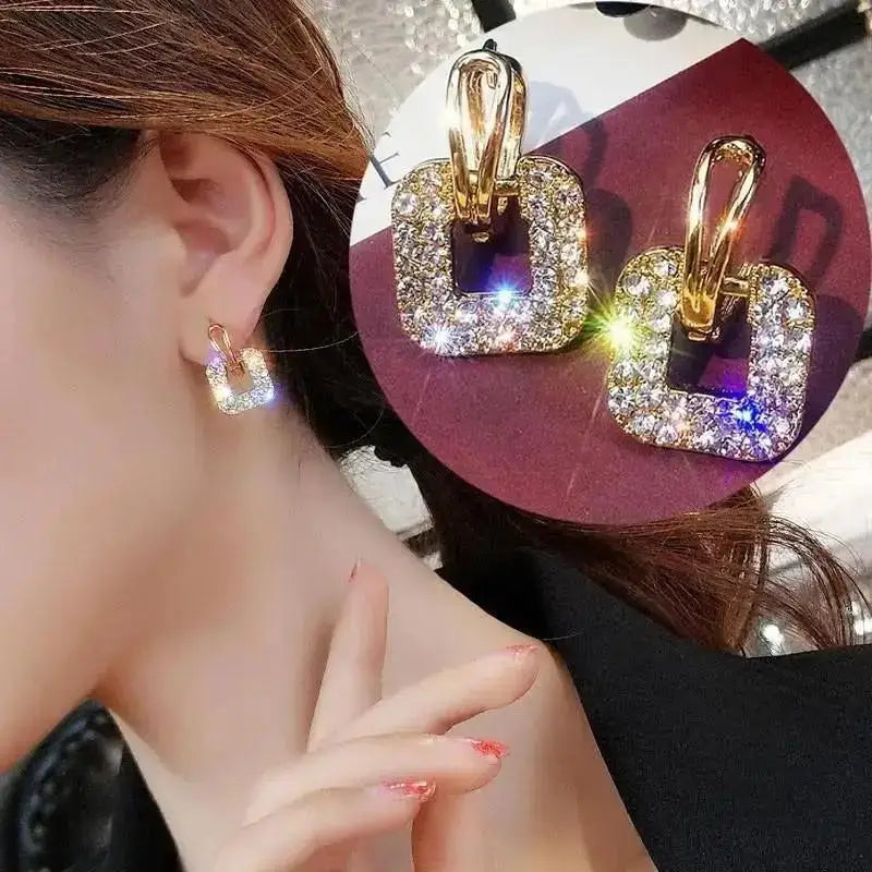 925 Silver Needle Korean Fashion Crystal Pearl Drop Earrings For Women Jewelry 2026 Trending New Luxury Zircon Women's Earrings