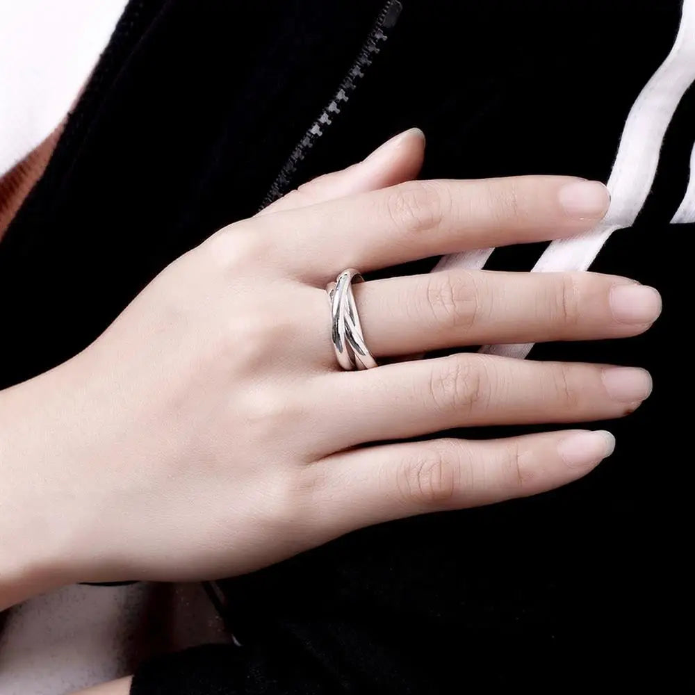 Cute  Women Lady Wedding Beautiful Charm Fashion Women 925 Sterling Silver Rings Jewelry Cute Lover Gift