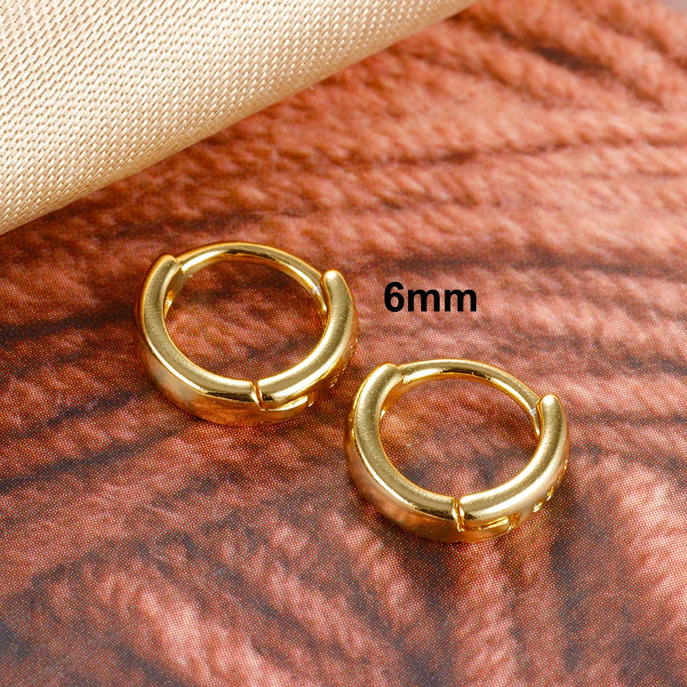 New Fashion Stainless Steel Flower Small Hoop Earrings Women Korean Crystal Zirconia Cartilage Earrings Piercing Jewelry