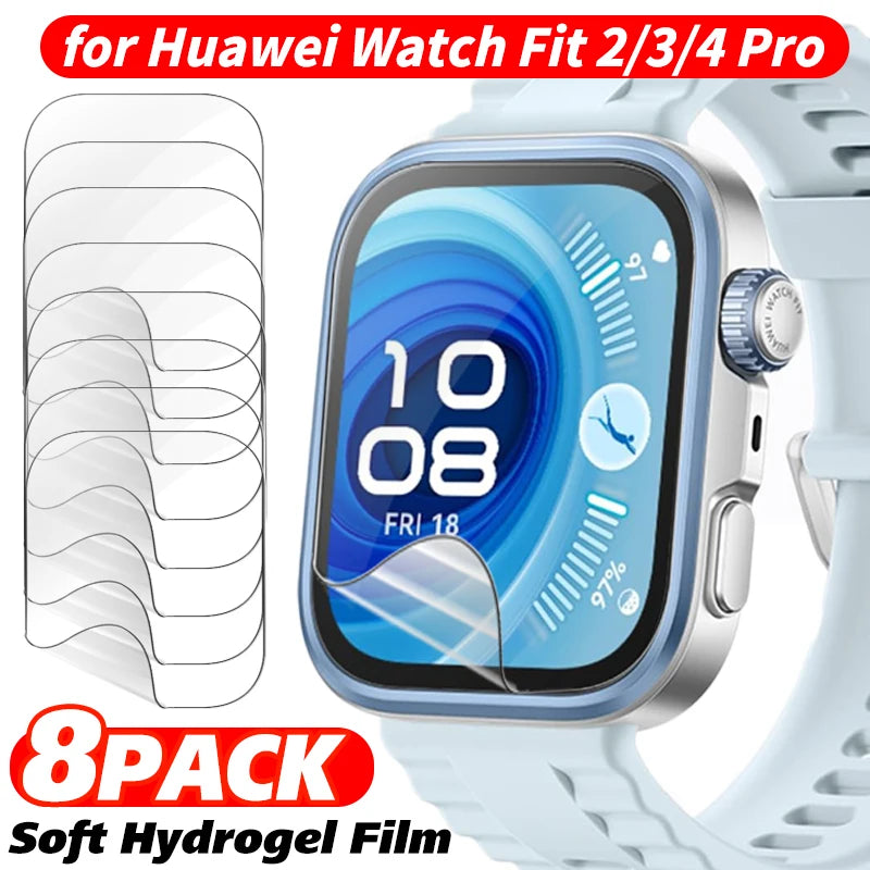 Full Screen Protectors for Huawei Watch Fit 4/3/2 4Pro TPU Soft Hydrogel Film Smart Watch Protective Films for Huawei Fit 4 Pro