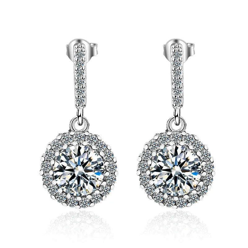 925 Sterling Silver Earrings Classics for Women Wedding Jewelry Engagement Accessories Shining Zircon Earring Fashion Gift Party
