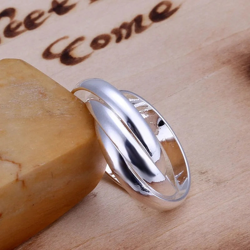Cute  Women Lady Wedding Beautiful Charm Fashion Women 925 Sterling Silver Rings Jewelry Cute Lover Gift