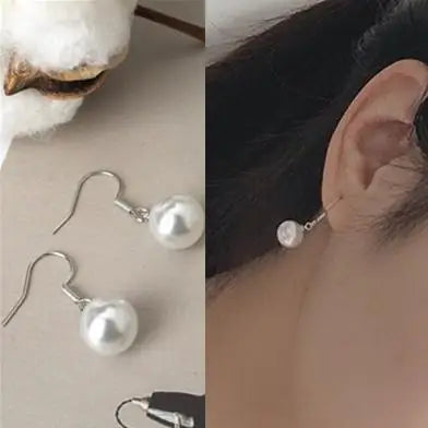 925 Silver Needle Korean Fashion Crystal Pearl Drop Earrings For Women Jewelry 2026 Trending New Luxury Zircon Women's Earrings