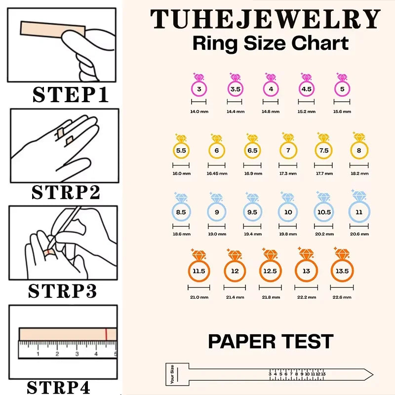 TUHE Classic Women Ring VVS1 D Color Moissanite Ring For Men Hip Hop Jewelry With Gra Certificate Pass Diamond Tester