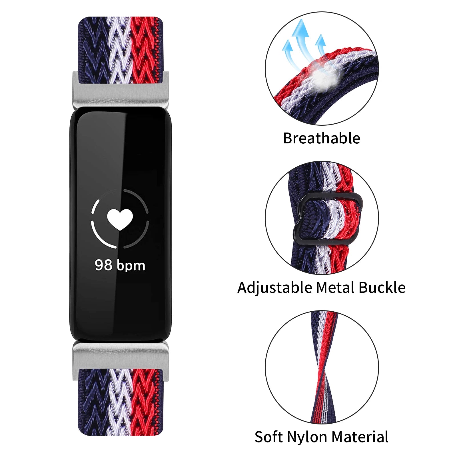 Nylon elastic band for Fitbit inspire 2 /ace 3 2 smart Watch adjustable Bracelet strap for fitbit inspire / Inspire 3 Wristband