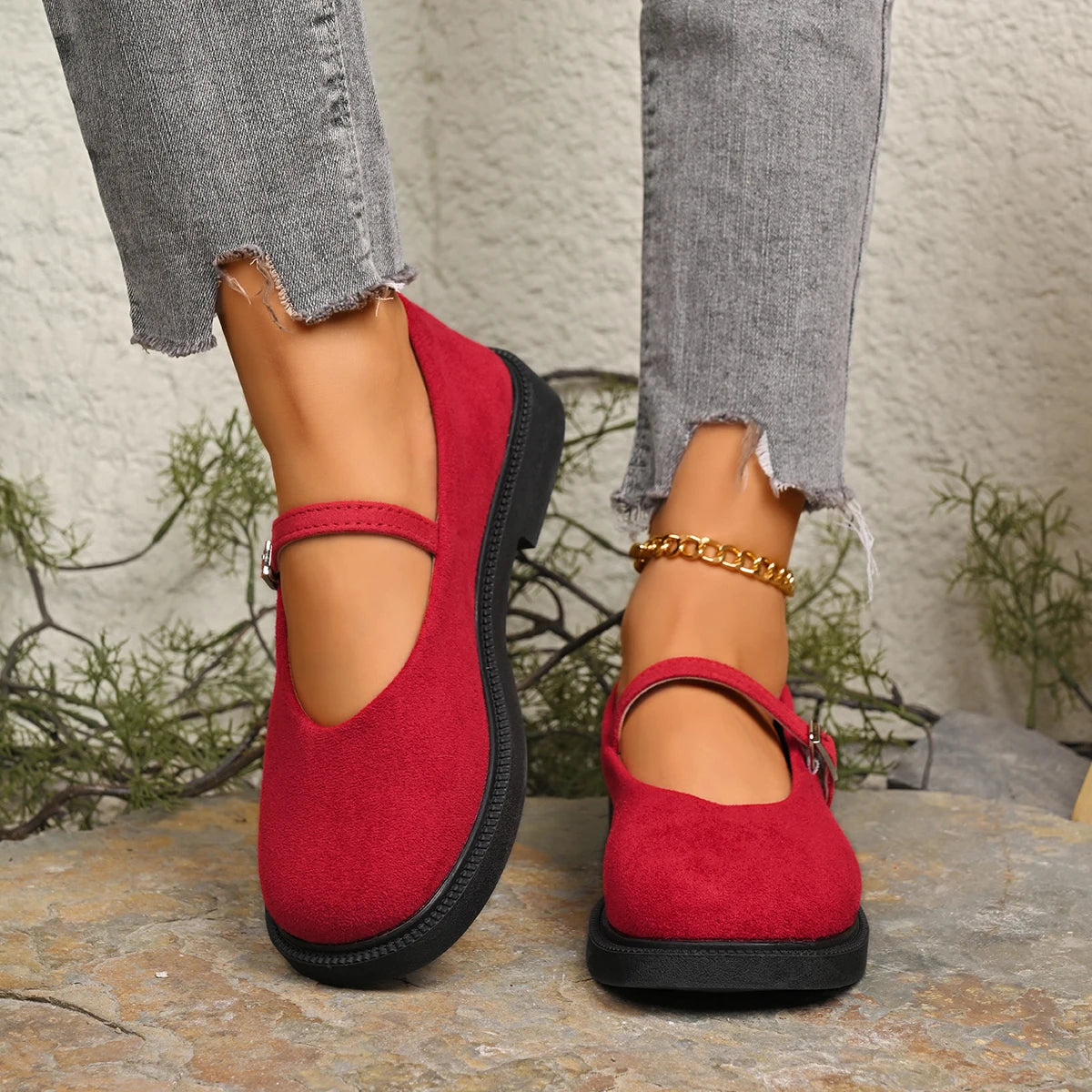 Flat Shoes for Women Comfortable Shoes Women  Walking Outwear Women Fashionable Casual Shoe Mary Jane elegant luxury