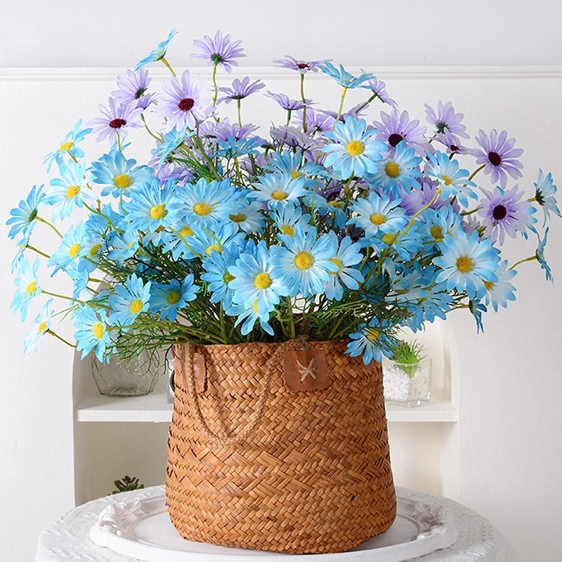 5 Heads Chamomiles Silk Artificial Flower Cosmos Home Photography Decoration Room Wedding Table Party Decorations Diy Bouquet