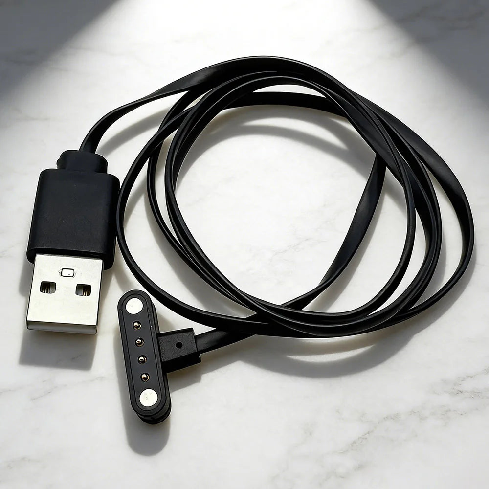 1 Piece 4 Pin Magnetic Charging Cable USB Charge Power Data transfer 3.0mm Space Grid Pogo Pin 4 Pins T Shape DM98 Smart Watch